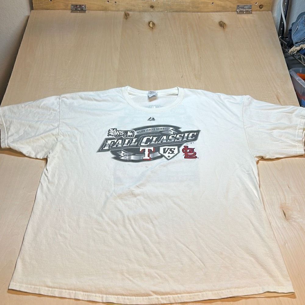 Y2K Fall Classic MLB T shirt TX Rangers Vs St.‎ Luis 2XL XXL